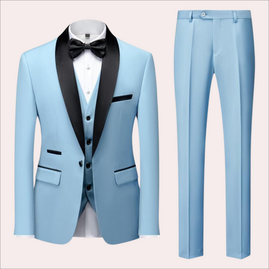 Klassisches Herren Business Anzug | Elegantes Zweiteiliges Set mit Weste und Fliege