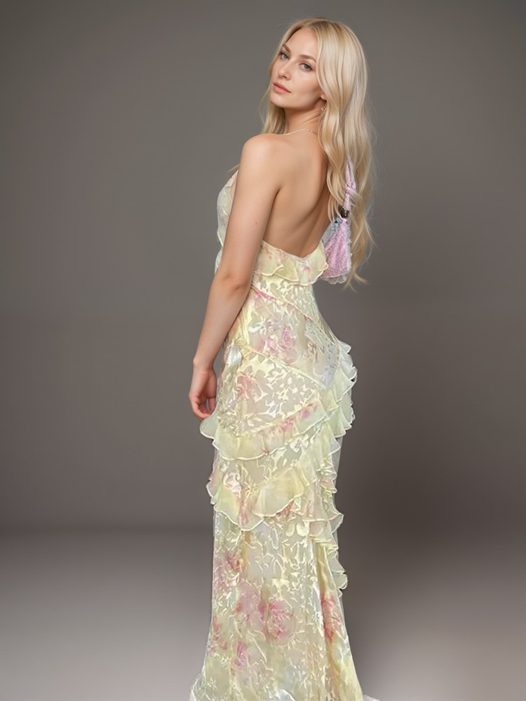 Damen Lässig Tuch Kleid | Maxi