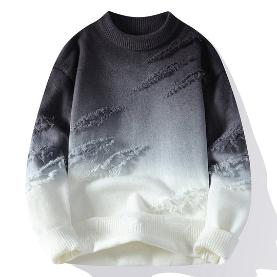 Herren Strickpullover für den Winter | Klassischer Rundhalsausschnitt Lose Passform