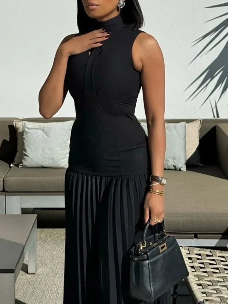 Plissee-Kleid für Damen | Maxi