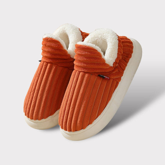 Damen Plüsch Hausschuhe | Warme Slipper mit Rutschfester Sohle