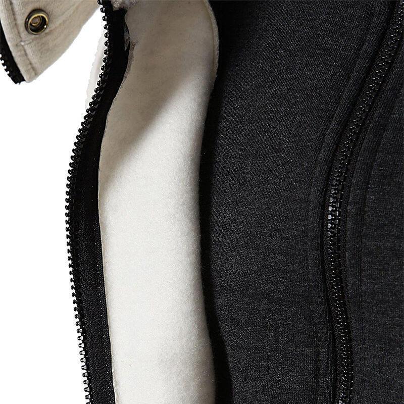 Herren Winterjacke mit Reißverschluss | Hoodie