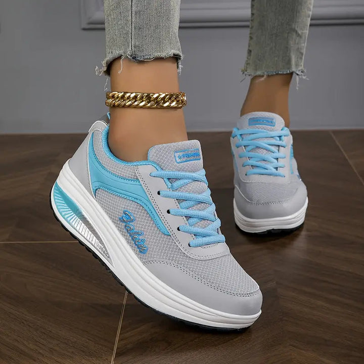Damen Plateau Turnschuhe | Geschnürt