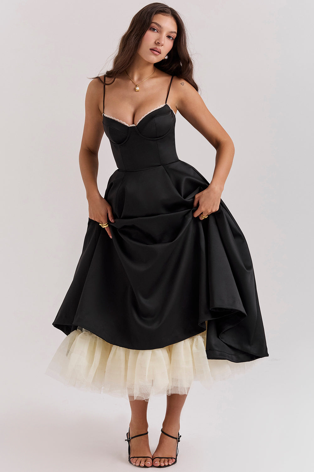 Fließend Kleid für Damen | Midi