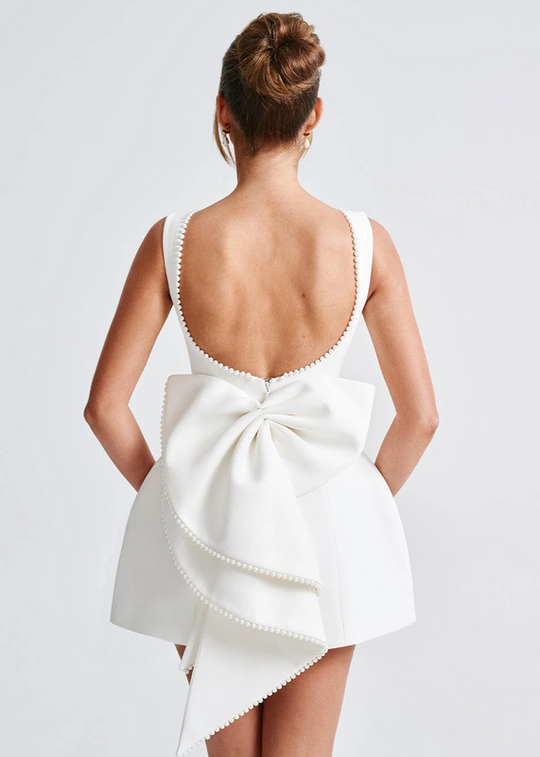 Damen Perlen-Minikleid | Schleifenmuster
