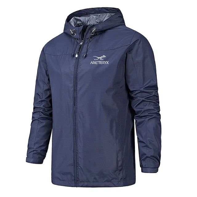 Windbreaker-Jacke mit Kapuze für Herren | Leichter Zip-Up