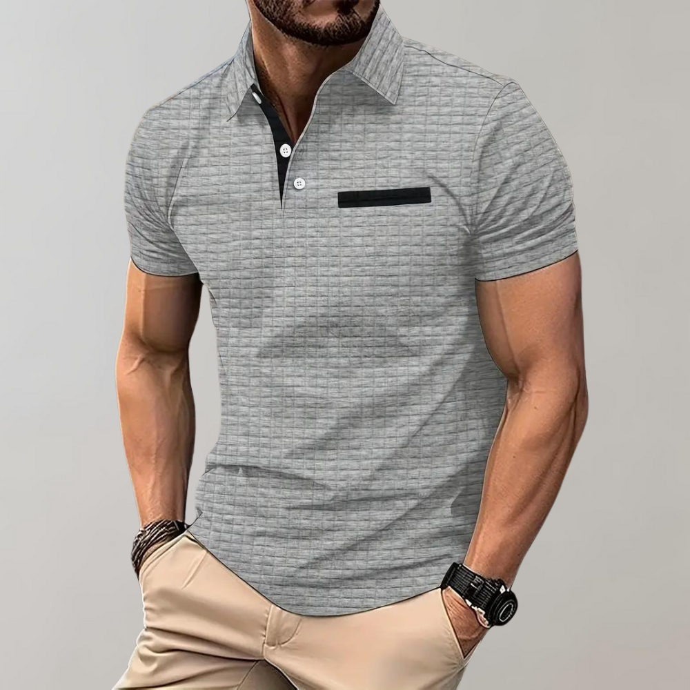 Sommer-Polohemd für Herren | Texturiert