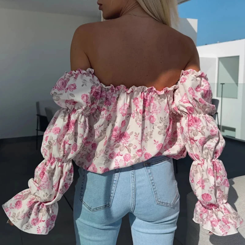 Damen Boho Bluse | Blumen