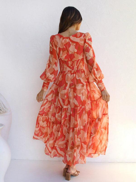 Damen Rüschenkleid | Maxi