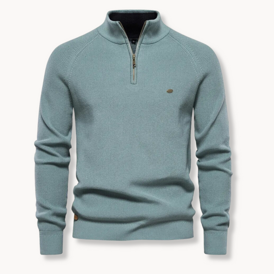 Rollkragenpullover for Herren | Langarm-Pullover mit Reißverschluss