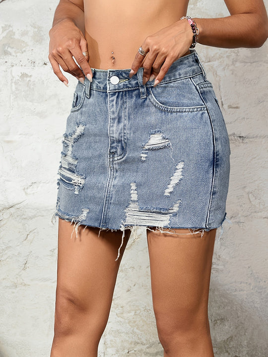 Zerrissener Rock für Damen | Mini