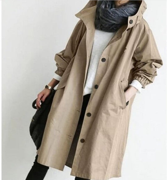 Damen Regenjacke mit Kapuze | Leichter Windbreaker für den Außeneinsatz