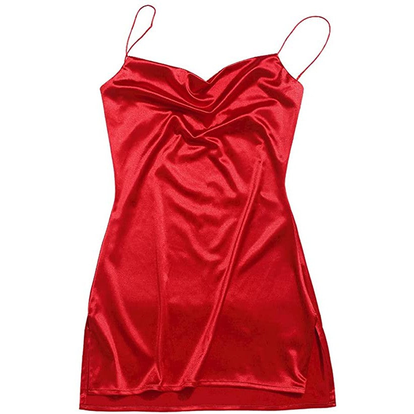 Damen Spaghetti-Träger Partykleid | Mini