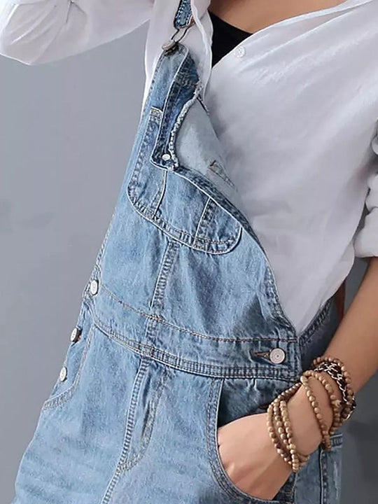 Denim-Kleid für Damen | Midi mit verstellbaren Trägern