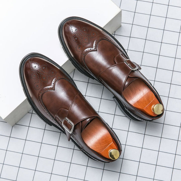 Monk Strap Wingtip Brogue Oxford Business Shoes for Men | Formal