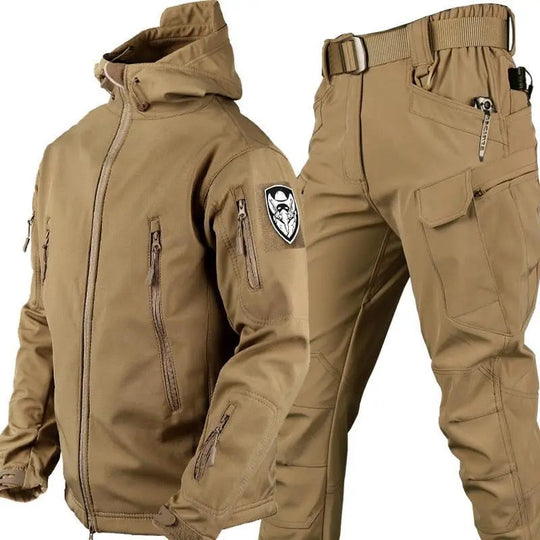Zweiteiliger Herren Winteranzug Set | Softshell Jacke mit Hose