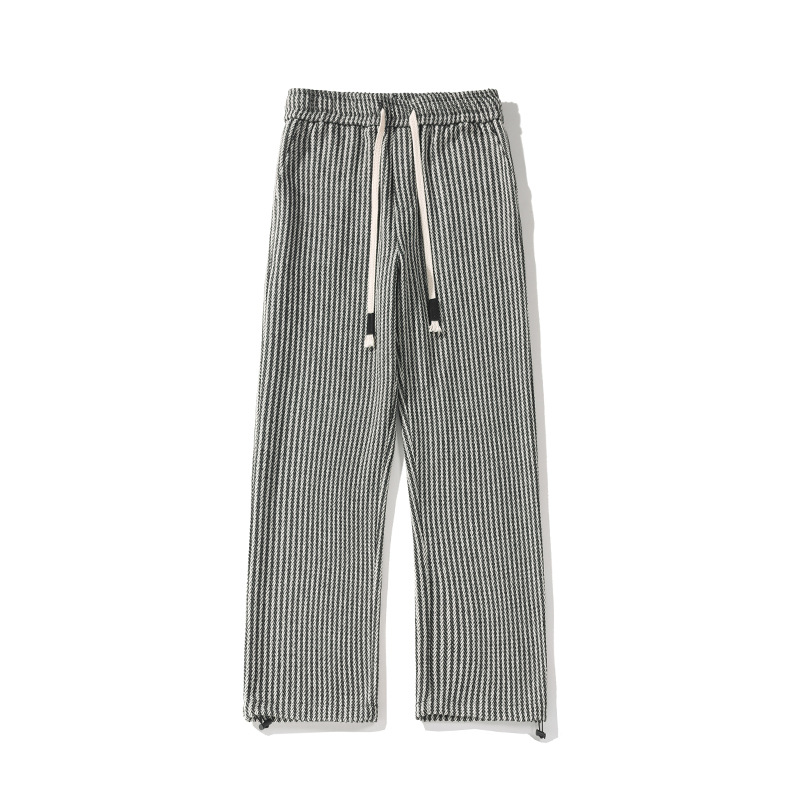 Gestreifte Jogginghose für Herren | Weite Hose mit Kordelzug