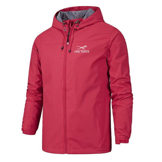 Windbreaker-Jacke mit Kapuze für Herren | Leichter Zip-Up