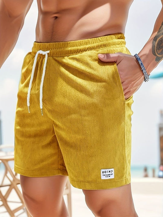 Herren Cord Sommer Kurze Hosen | Kordelzug