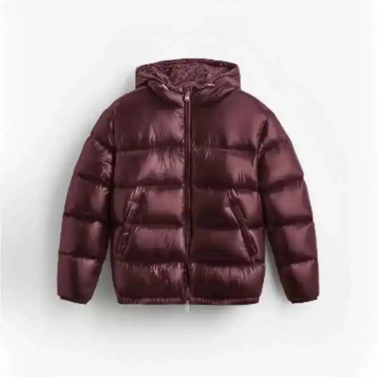 Pufferjacke mit Kapuze für Herren | Gepolsterte Winterjacke mit Reißverschluss