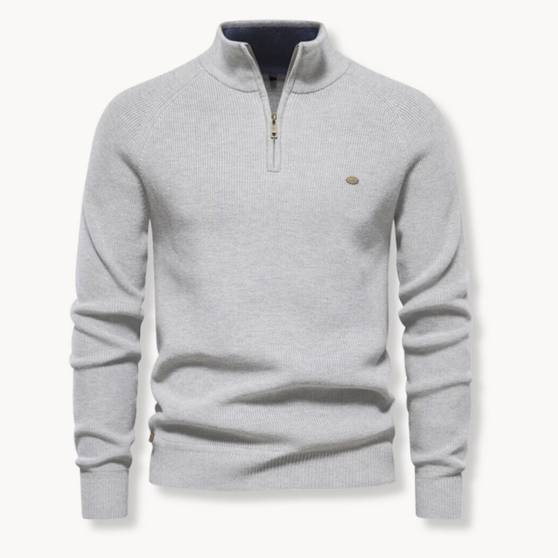 Rollkragenpullover for Herren | Langarm-Pullover mit Reißverschluss