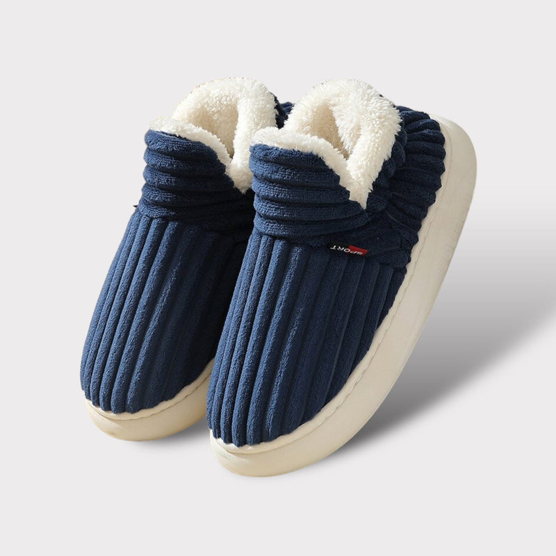 Damen Plüsch Hausschuhe | Warme Slipper mit Rutschfester Sohle