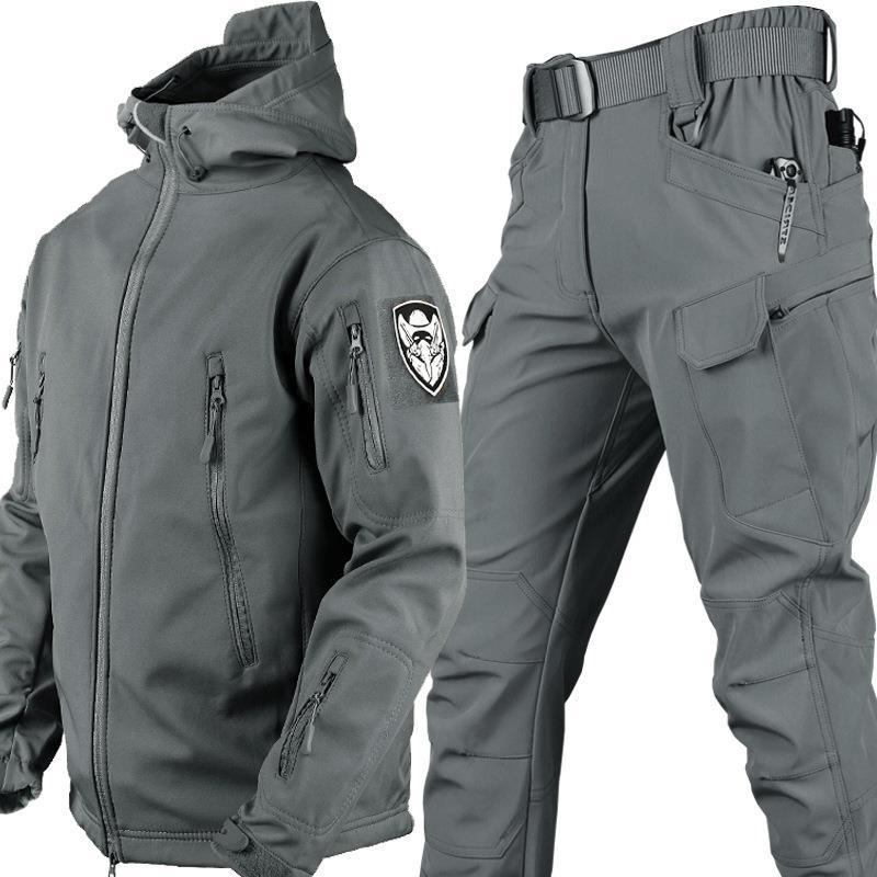 Zweiteiliger Herren Winteranzug Set | Softshell Jacke mit Hose