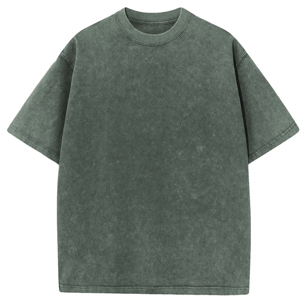 Gewaschenes Herren-T-Hemd | Lose Passform
