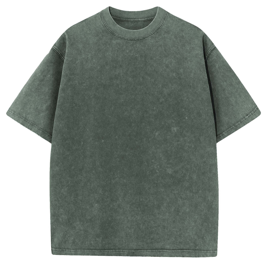 Gewaschenes Herren-T-Hemd | Lose Passform
