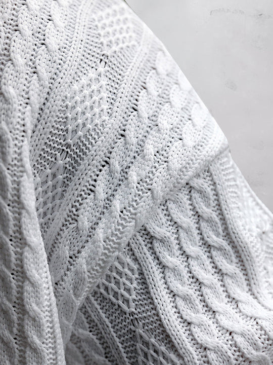 Herren Kabelgestrickte Sommer-Set | Zweiteilig