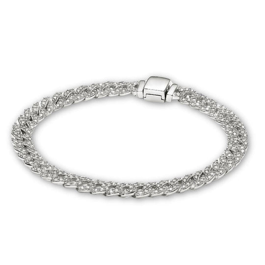 Moissanit Kubanisches Armband | Gold 18k