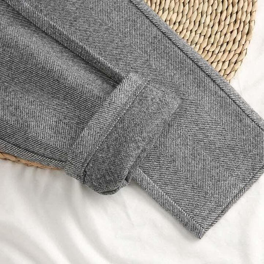 Hochtaillierte Fischgrät-Hose für Herren | Klassisch