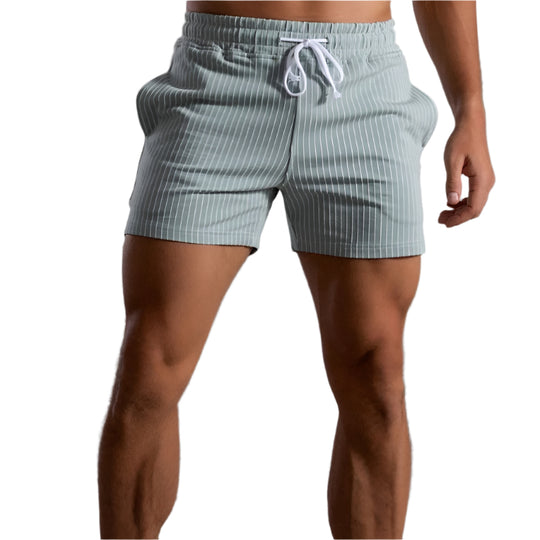 Gestreifte sportliche Herren-Lauf Kurze Hosen | Seitentaschen