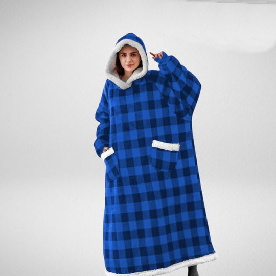 Unisex Übergrößen Hoodie-Decke mit Kapuze und Taschen | Winter Tragbare Decke