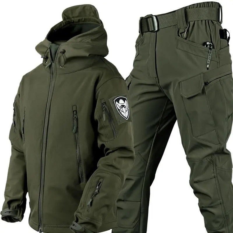 Zweiteiliger Herren Winteranzug Set | Softshell Jacke mit Hose