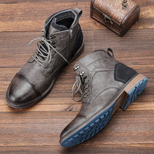 Vintage-Stiefel für Herren | Geschnürte Schuhe