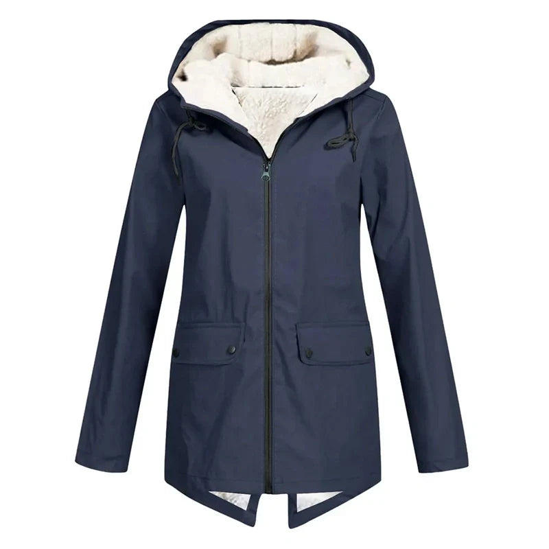 Damen Kapuzenparka mit Warmem Futter | Langer Mantel für Alltag