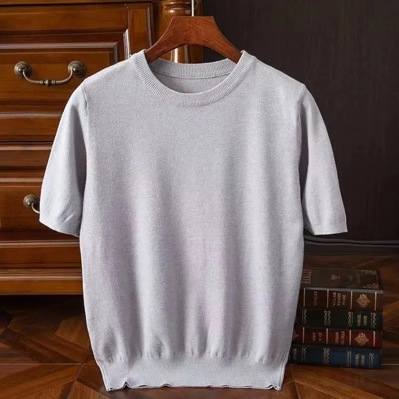 Herren Sommer Hemd mit O-Ausschnitt | Lose