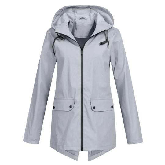 Damen Kapuzenjacke | Freizeit Reißverschluss Jacke für Herbst und Winter mit Taschen