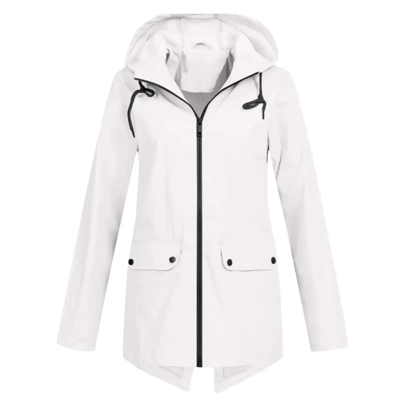 Damen Kapuzenjacke | Freizeit Reißverschluss Jacke für Herbst und Winter mit Taschen