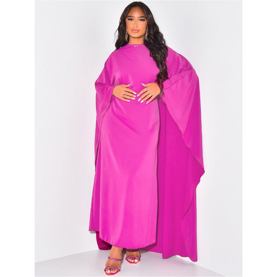 Lässiges Damen-Fledermausflügel-Kleid | Maxi