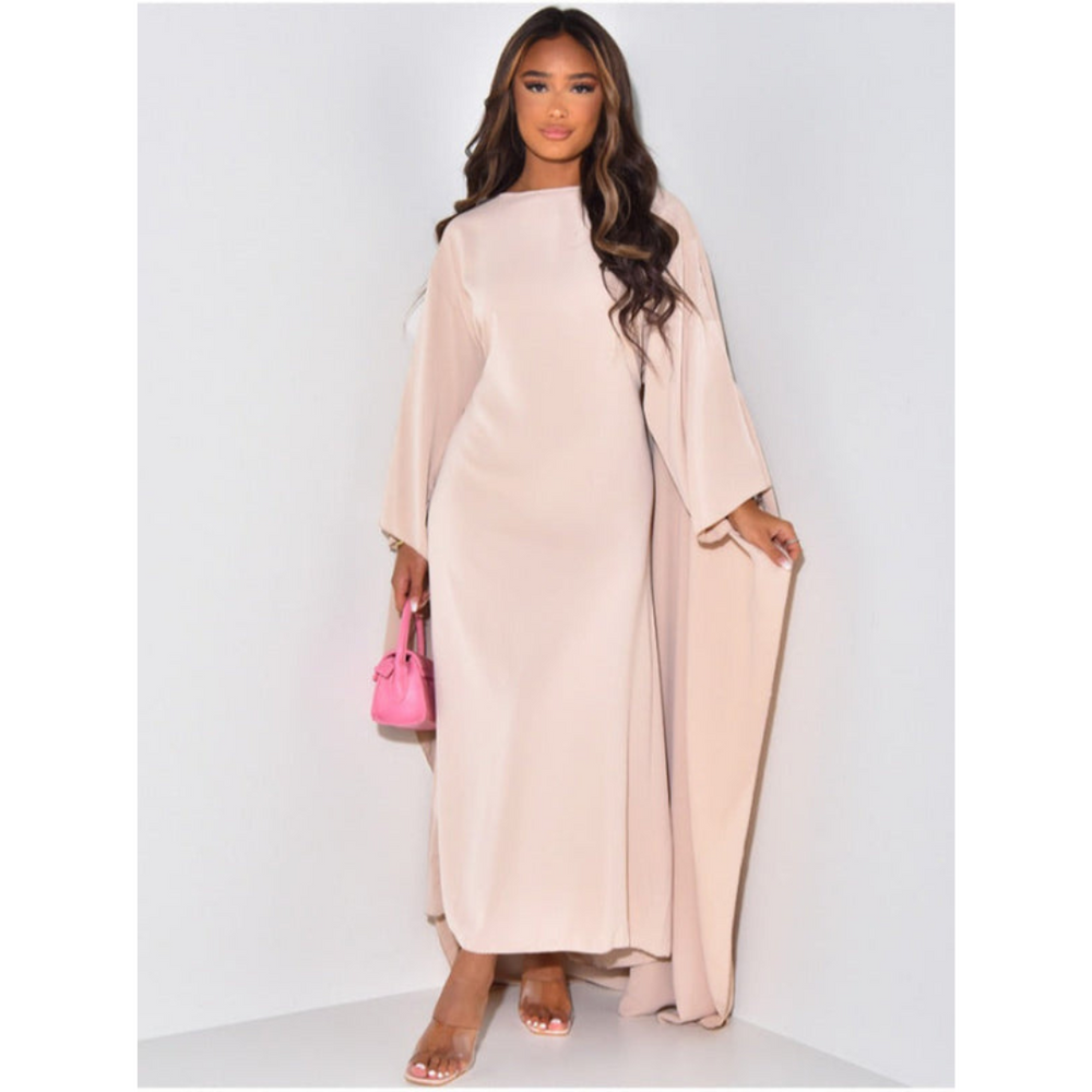 Lässiges Damen-Fledermausflügel-Kleid | Maxi