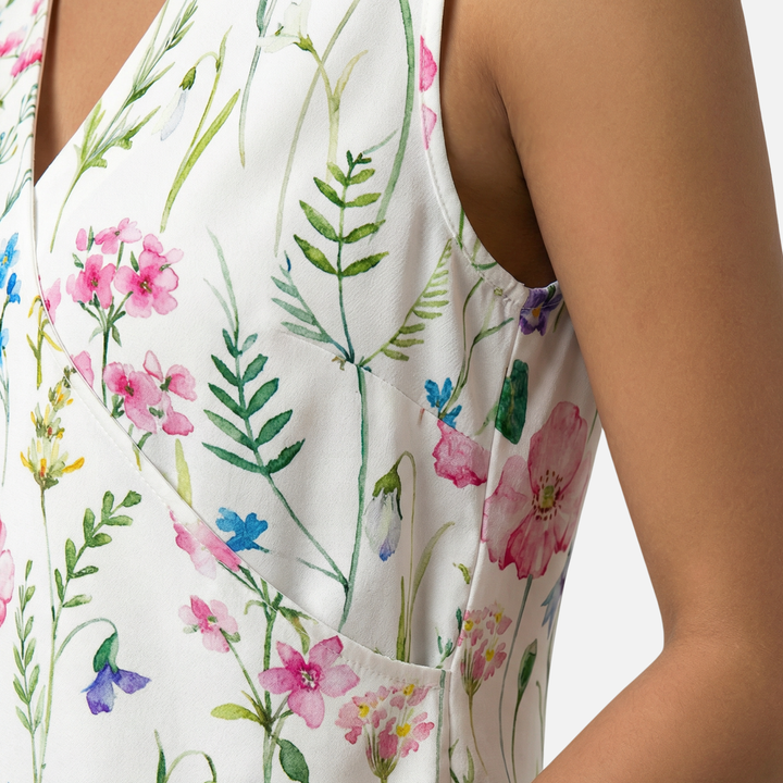 Sleeveless Wrap Top with V-Neck for Women