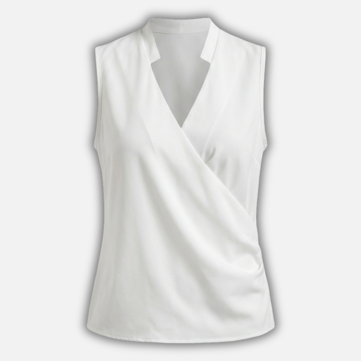 Sleeveless Wrap Top with V-Neck for Women