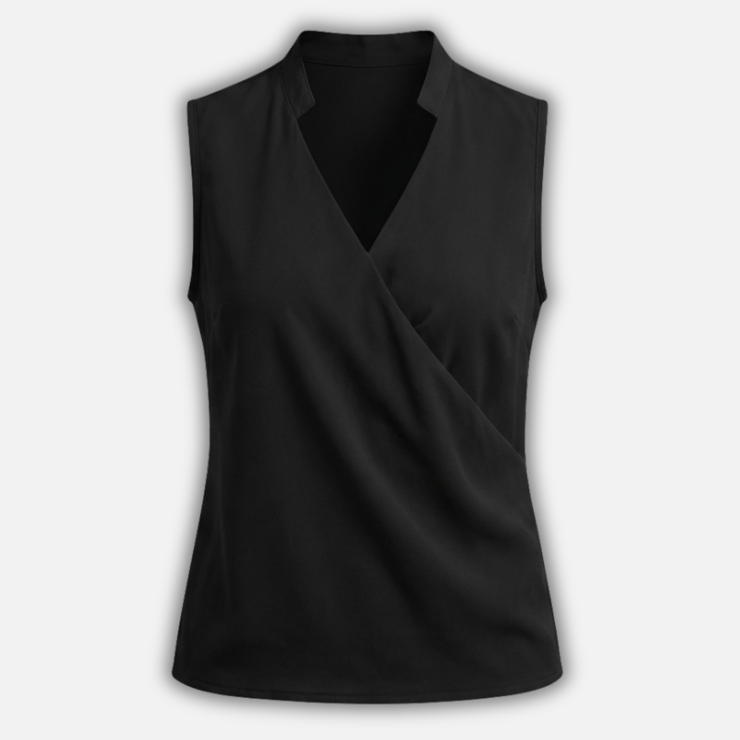 Ärmelloses Wickel Top mit V-Ausschnitt für Damen