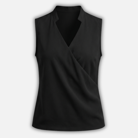 Ärmelloses Wickel Top mit V-Ausschnitt für Damen