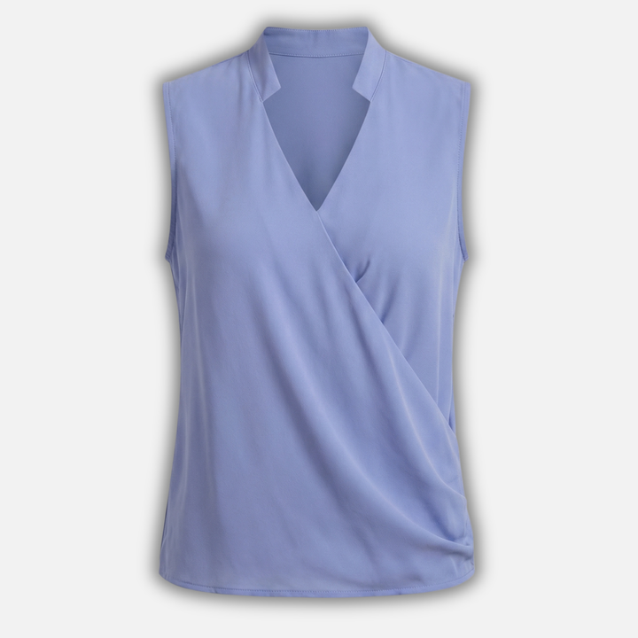 Sleeveless Wrap Top with V-Neck for Women