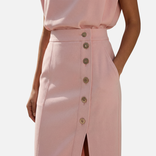 Ärmelloses Midi-Kleid mit Seitenschlitz für Frauen