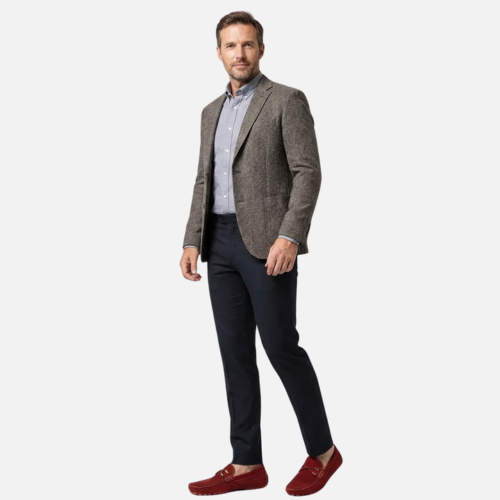 Atmungsaktive Sommer Loafer mit Perforation für Herren