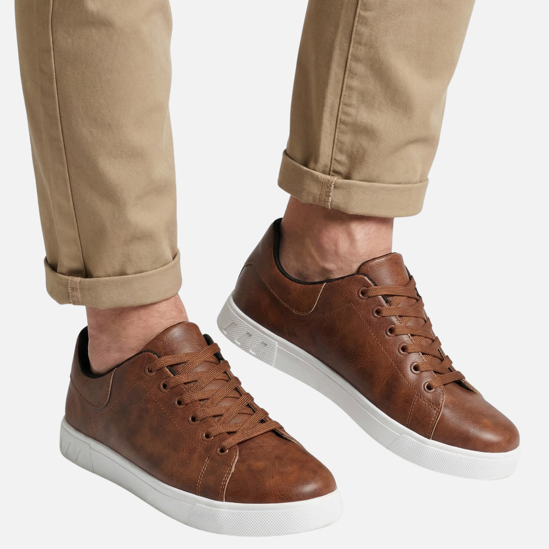 Atmungsaktive Synthetik Freizeit schmale Sneaker mit Perforation für Herren